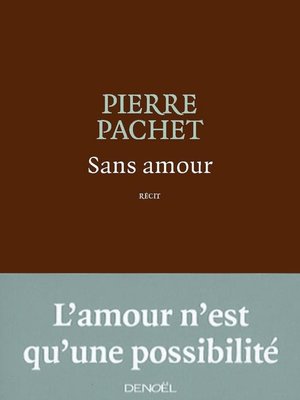 cover image of Sans amour